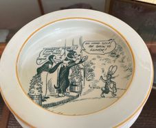 Rare Vintage Royal Doulton Pip Squeak & Wilfred Baby Dish 1927 Daily Mirror