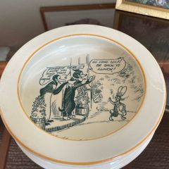 Rare Vintage Royal Doulton Pip Squeak & Wilfred Baby Dish 1927 Daily Mirror
