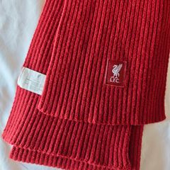 Liverpool FC Official Scarf - LFC Red Ribbed Knit - Liverbird Patch - Official Product