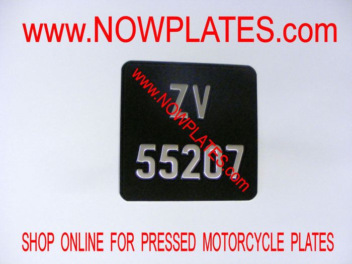 Motorcycle Plates Pressed, Bike Plates,Vintage Plates