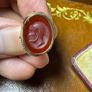 10k Gold Carnelian Set Watch Fob/Pendant Image 2