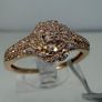 Gold 9K (375) Rose Gold SGL Certified Pink Diamond Cluster Ring. Image 8