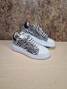 Womens Marco Moreo Zebra Print Platform Trainers Runners Size Uk 5.5 Eu 38.5 Please Read Description (AT1)