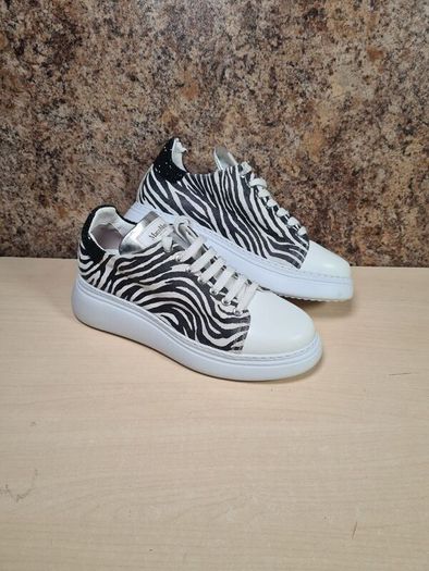 Womens Marco Moreo Zebra Print Platform Trainers Runners Size Uk 5.5 Eu 38.5 Please Read Description (AT1)