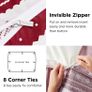 Christmas Duvet Cover Double - Reversible Snowflake Quilt Cover Set with 2 Pillowcases, Nordic Red Bedding Set with Zipper Closure MULTIPLE COLOURS AVAILABLE (FREE POSTAGE) Image 7