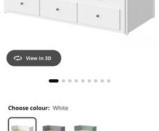 IKEA HEMNES Day-bed frame with 3 drawers (2 mattresses included)