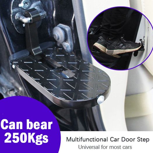 Foldable Car Roof Rack Step Car Door Step Universal Latch Hook Auxiliary Walking Car Foot Pedal Aluminium Alloy Safety Hammer