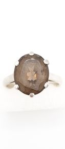 925 Sterling Silver Smoky Quartz Ring - Vintage