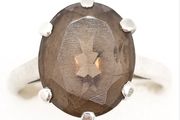 925 Sterling Silver Smoky Quartz Ring - Vintage