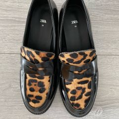 ZARA Leopard Print Loafers - Size 38