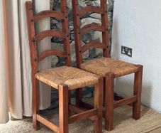 Solid wood farmhouse style dining chairs