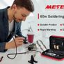 BRAND NEW 14pcs 60W Soldering Iron Kit Welding Tools Adjustable Temperature 200-450 Soldering Tips Desoldering Pump Solder Wire Tool bag Image 6