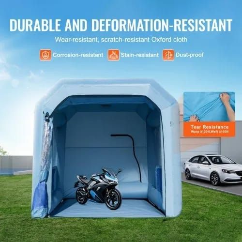 Inflatable Paint Booth, 13.1 x 9.8 x 9 ft/4 x 3 x 2.7 m Inflatable Spray Booth, with 750W Powerful Blower and Air Filter System,