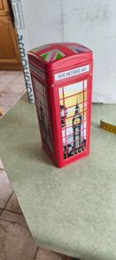 M&S Shortbread Tin London Phone Booth Collectible Metal Canister 2014 Empty