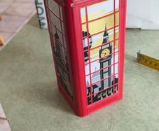 M&S Shortbread Tin London Phone Booth Collectible Metal Canister 2014 Empty