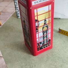 M&S Shortbread Tin London Phone Booth Collectible Metal Canister 2014 Empty