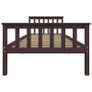Bed Frame Dark Brown Solid Pinewood 100x200 cm Image 4
