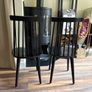 Set of 2 Black Windsor Solid-Wood Dining Chairs Image 3