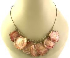 Vintage Rose petal Nature Inspired necklace