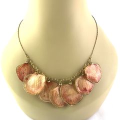 Vintage Rose petal Nature Inspired necklace