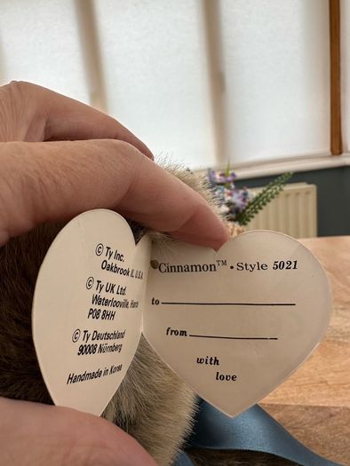 TY Cinnamon soft toy bear