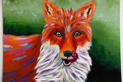 Fox Original Acrylic Painting