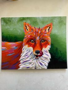 Fox Original Acrylic Painting