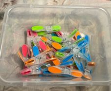 32 Clothespins with Tub