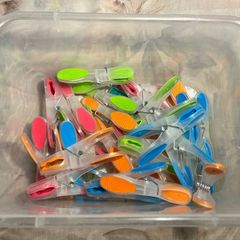 32 Clothespins with Tub