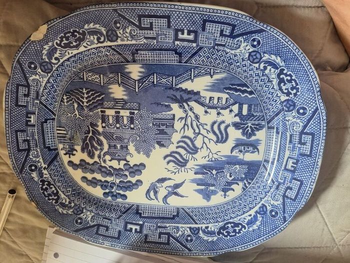 Antique Allertons Small Willow Platter