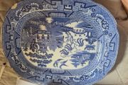 Antique Allertons Small Willow Platter