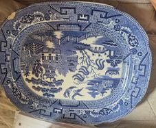 Antique Allertons Small Willow Platter