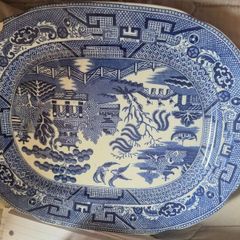 Antique Allertons Small Willow Platter