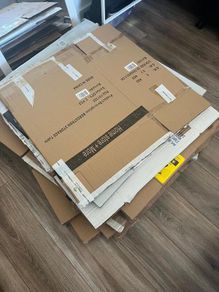 Moving cardboard boxes
