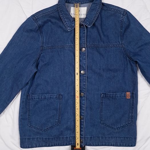Brakeburn Dark Wash Blue Denim Chore Utility Jacket 10UK/38EU