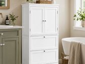 Bathroom cabinet with 2 doors and 2 drawers white