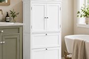 Bathroom cabinet with 2 doors and 2 drawers white