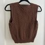 Brown cable knit vest Primark Image 2