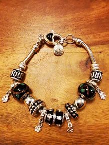 Pandora bracelet with charms.