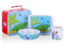 Porcelain Breakfast Set For Kids Crocodile
