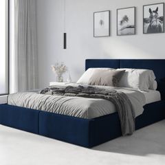 Bedroom Hilton upholstered bed frame. Storage box and  lifter support