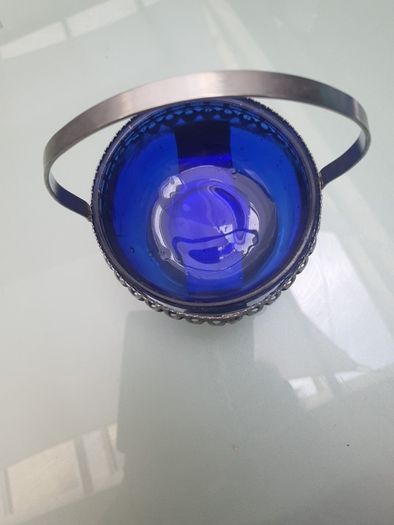 Decorative Blue Glass Dish