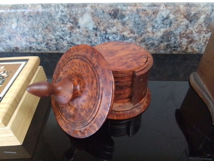 Three sets of Coasters in Containers