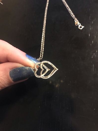 Real diamonds silver necklace