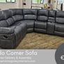 New Nando Corner Sofa Grey Suede Image 3