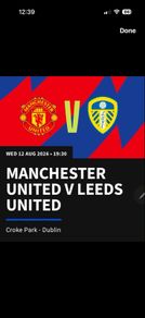 Manchester United V Leeds Croke Park