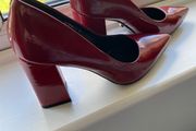 New Graciana ladies dark red leather court shoes
