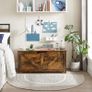 hoe bench with storage space for hallway matt white Image 3
