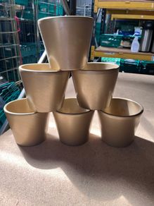Gold decorative plant (20) pots / storage cups