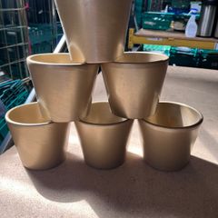 Gold decorative plant (20) pots / storage cups